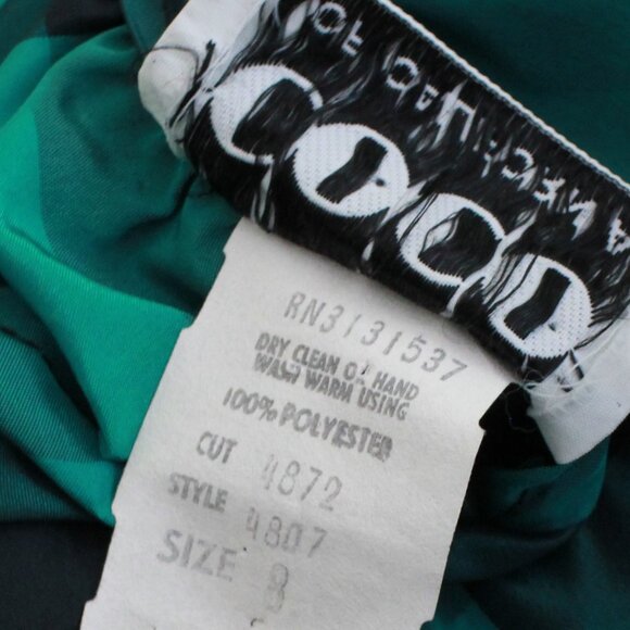 Vintage Coco of California Plaid Check Ruffle Midi Swing Dress Green Black - Picture 3 of 12